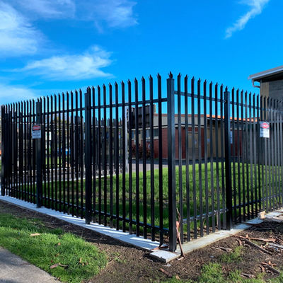 1.8x2.4m 2.1x2.4m 2.4x2.4m Steel Fence Posts Boundary Wall Anti Rust Metal Fence