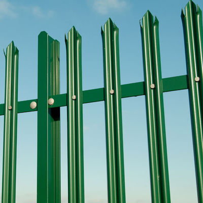 Industrial Metal Black Iron Garden Fence Panel Outdoor Rail Galvanized Steel Picket Fence Panel For Country