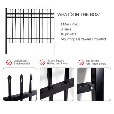 1.8x2.4m 0.8mm Thickness Galvanized Steel Fence For Steel Wire Fence