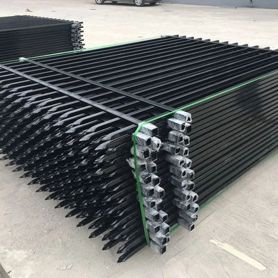 1.8x2.4m 2.1x2.4m 2.4x2.4m Steel Fence Posts Boundary Wall Anti Rust Metal Fence
