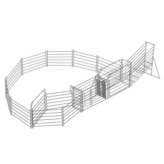 Australian Standard Free Standing Heavy Duty Cattle Panels For Cattle Yard With A Wing Gate