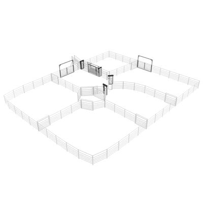 Australian Standard Free Standing Heavy Duty Cattle Panels For Cattle Yard With A Wing Gate