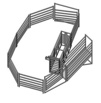 Welded Australia Galvanized Farm Livestock Animal Economical Cattle Rail Metal Panel Fence / Cattle & Sheep Yard Corral Panels