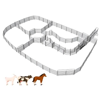 Welded Australia Galvanized Farm Livestock Animal Economical Cattle Rail Metal Panel Fence / Cattle & Sheep Yard Corral Panels