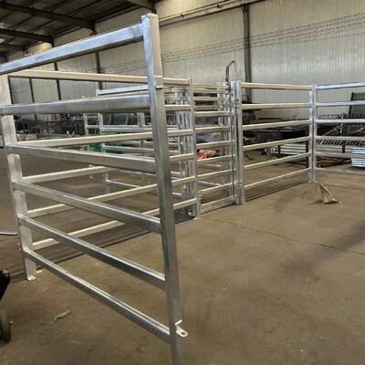 Welded Australia Galvanized Farm Livestock Animal Economical Cattle Rail Metal Panel Fence / Cattle & Sheep Yard Corral Panels