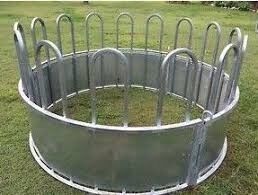 Robust Metal Hay Feeder Ideal for Feeding Horses Cattle and Other Farm Animals Offering Easy Access and Reduced Waste