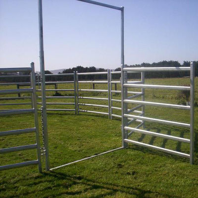 Length 2.1m Height 1.8m Galvanized Livestock Panels For Horse Fence 6 Rails