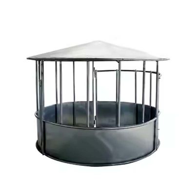 Galvanized Steel Metal Hay Bale Holder Untuk Sapi Hay Feeder Dengan Atap