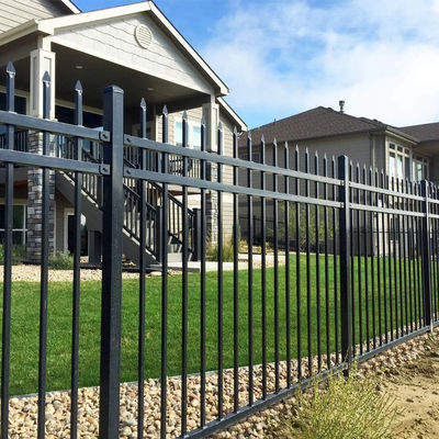 Hot Dipped Galvanized And Powder Coated Steel Fence Panels Smooth Surface Steel Post For Fence